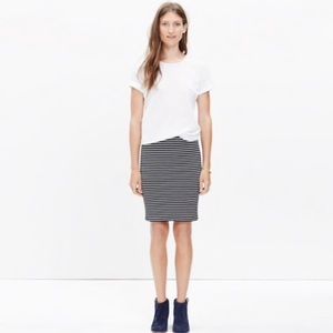Madewell City Skirt in Stripe XS